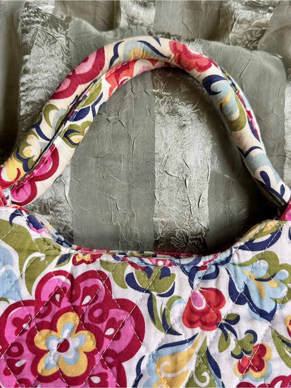 Y2K Vera Bradley Hope Garden Floral White Pink Handbag